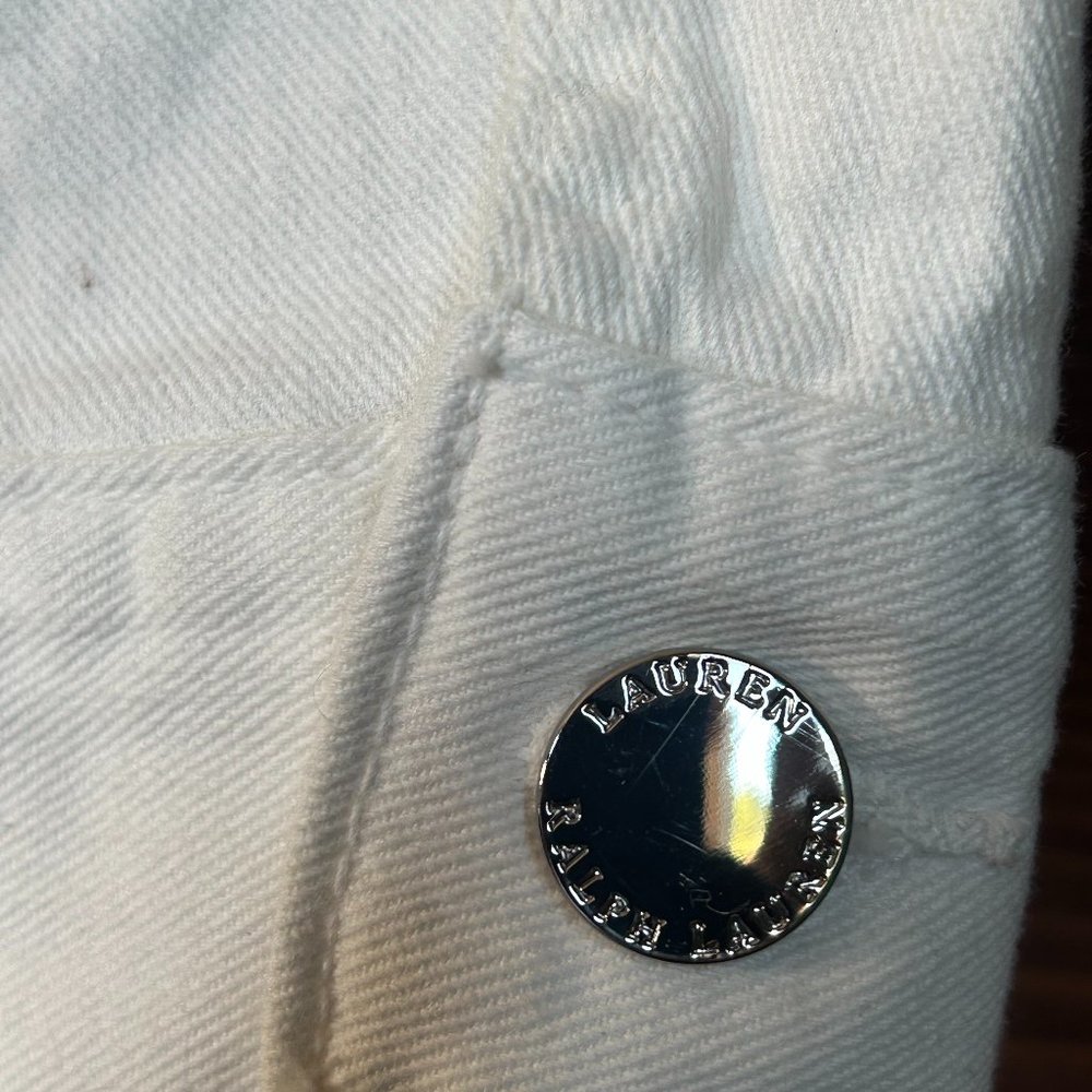 Ralph Lauren Classic White Denim Jean Jacket Coat S - Picture 5 of 7